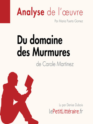 cover image of Du domaine des Murmures de Carole Martinez (Analyse de l'œuvre)